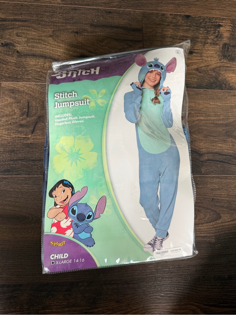 Stitch Jumpsuit Costume - Blue & Aqua Kids youth XL